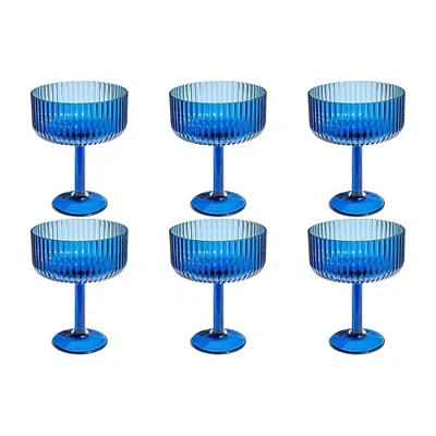 Tarhong 6-pc. Wine Glass In Blue