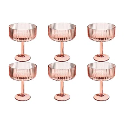 Tarhong 6-pc. Wine Glass In Pink