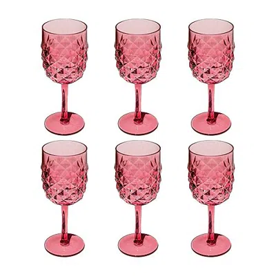 Tarhong 6-pc. Wine Glass In Pink