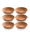 Tarhong 9" Planta 6-piece Low Bowl Set, 25 oz In Terracotta