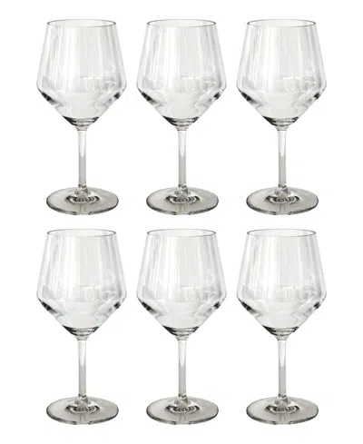 Tarhong Angle Goblets 23 Oz, Set Of 6 In Clear