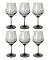 Tarhong Angle Goblets 23 Oz, Set Of 6 In Gray