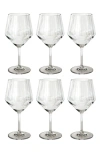 Tarhong Angle Set Of 6 Goblets In Clear