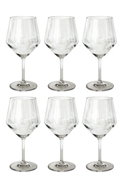 Tarhong Angle Set Of 6 Goblets In Clear