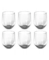 Tarhong Angle Stemless Glasses, Set Of 6 In Clear