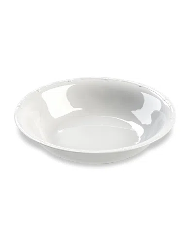 Tarhong Bamboo Raised Rim Serve Bowl 13.8", 126 oz In White