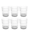 Tarhong Beaded Double Old Fashioned Cobalt Glasses, Set Of 6 In Clear