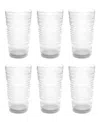 Tarhong Beaded Jumbo Cobalt Glasses, Set Of 6 In Clear