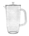 Tarhong Bubble Pitcher With Lid, Clear, 100 Oz., Premium Plastic In Clear