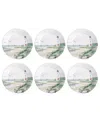 Tarhong By The Shore Salad Plates, Set Of 6 In White