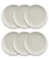 Tarhong Coupe Wheat Polypropylene Salad Plate Set Of 6 In Beige