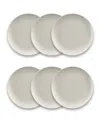 Tarhong Coupe Wheat Polypropylene Salad Plate Set Of 6 In Beige