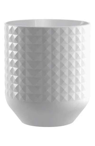 Tarhong Diamond Embossed Stoneware Canister In White