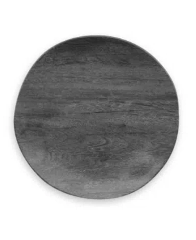 Tarhong Faux Real Blackened Wood Dinner, 10.5" Set Of 6 In Blackened Wood Gray