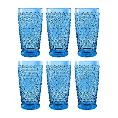 Tarhong Hobnail 6-pc. Drinkware Set In Blue