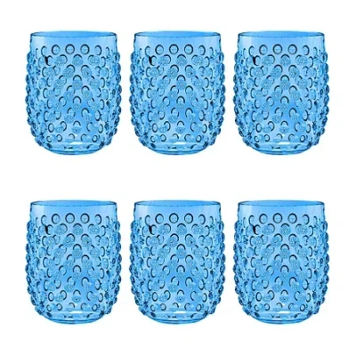 Tarhong Hobnail 6-pc. Drinkware Set In Blue