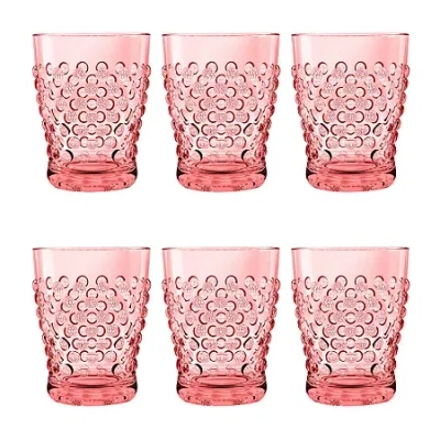 Tarhong Hobnail 6-pc. Drinkware Set In Pink
