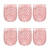 Tarhong Hobnail 6-pc. Drinkware Set In Pink