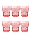 Tarhong Hobnail Double Old Fashion Set Of 6 In Pink