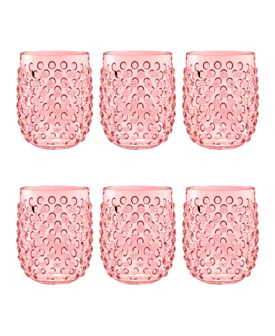 TARHONG HOBNAIL STEMLESS SET OF 6