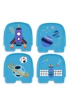 Tarhong Kids' 4-pack Space Plates In Blue