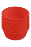 Tarhong Kids' 6-pack Round Bowls In Red