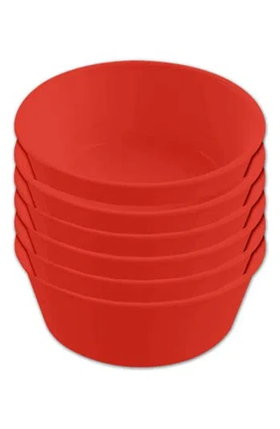Tarhong Kids' 6-pack Round Bowls In Red