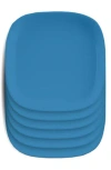 Tarhong Kids' 6-pack Square Plates In Blue