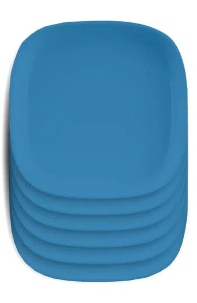 Tarhong Kids' 6-pack Square Plates In Blue