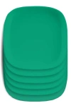 Tarhong Kids' 6-pack Square Plates In Green