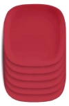 Tarhong Kids' 6-pack Square Plates In Red