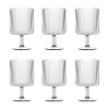Tarhong Set Of 6 Shatterproof Mesa Stacking Goblets In Transparent