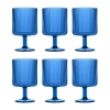Tarhong Mesa Stacking Wine Goblet Set Of 6 In Blue