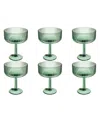 Tarhong Mesa Coupe Glasses, Set Of 6 In Green