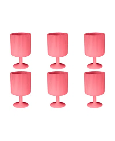 Tarhong Mesa Double Old Fashioned Glasses, Set Of 6 In Pink
