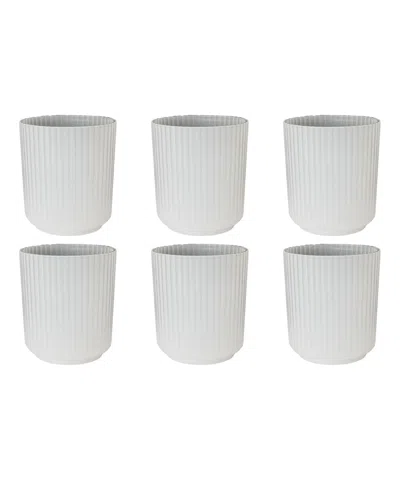 Tarhong Mesa Double Old Fashioned Glasses, Set Of 6 In White