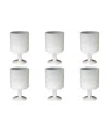 Tarhong Mesa Goblet Glasses, Set Of 6 In White