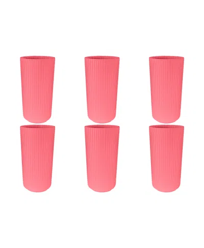 Tarhong Mesa Jumbo Glasses, Set Of 6 In Pink