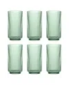 Tarhong Mesa Jumbo Premium Acrylic Glasses, Set Of 6 In Sage Green