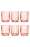 Tarhong Mesa Set Of 6 15-ounce Drinking Glasses In Pink