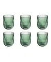 Tarhong Mesa Stemless Glasses, Set Of 6 In Green