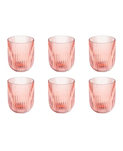 Tarhong Mesa Stemless Glasses, Set Of 6 In Pink