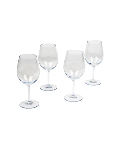 Tarhong Montana Goblet Drinkware Set 22 Oz., Set Of 4 In Clear