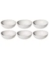 Tarhong Natureone Craft 7.1" Coupe Bowls Soft Matte Finish 37 Oz, Set Of 6, Service For 6 In White