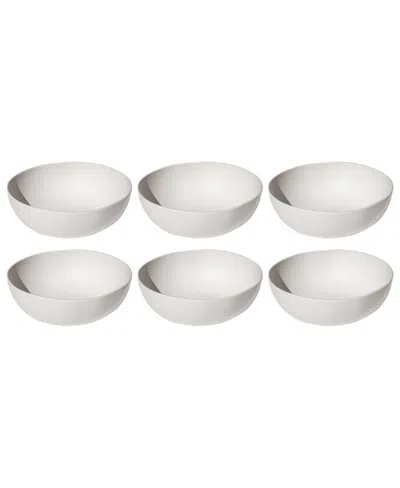 Tarhong Natureone Craft 7.1" Coupe Bowls Soft Matte Finish 37 Oz, Set Of 6, Service For 6 In White