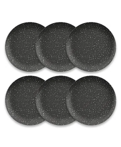 Tarhong Orion Speckles 6-piece Dinner Plate Set, 10.5" In Black