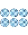 Tarhong Palazzo Geo Tile 8.5" Salad Plates, Set Of 6, Service For 6 In Multi
