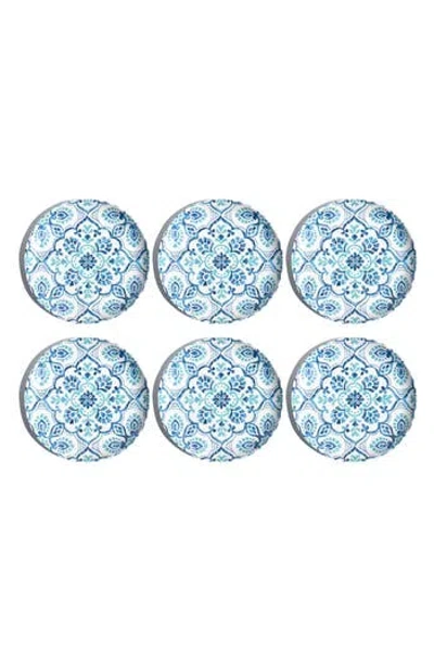 Tarhong Palazzo Mosaic Set Of 6 Salad Plates In Blue