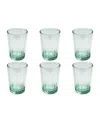 Tarhong Panel Goblet Glasses, Set Of 6 In Clear