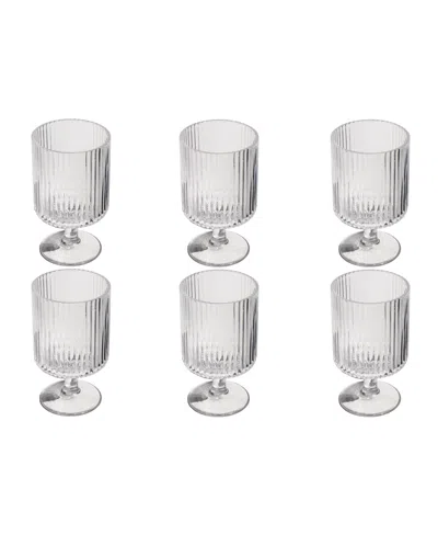 Tarhong Party Sleeve Stemless Glasses, Set Of 6 In Clear